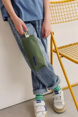 jolie trousse d'école unie et personnalisée avec zip