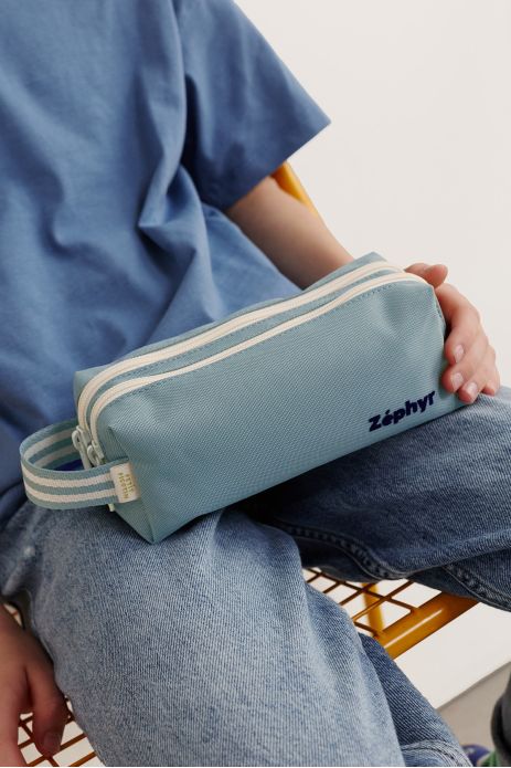 estuche de lápices infantil personalizable con doble compartimento con cremallera