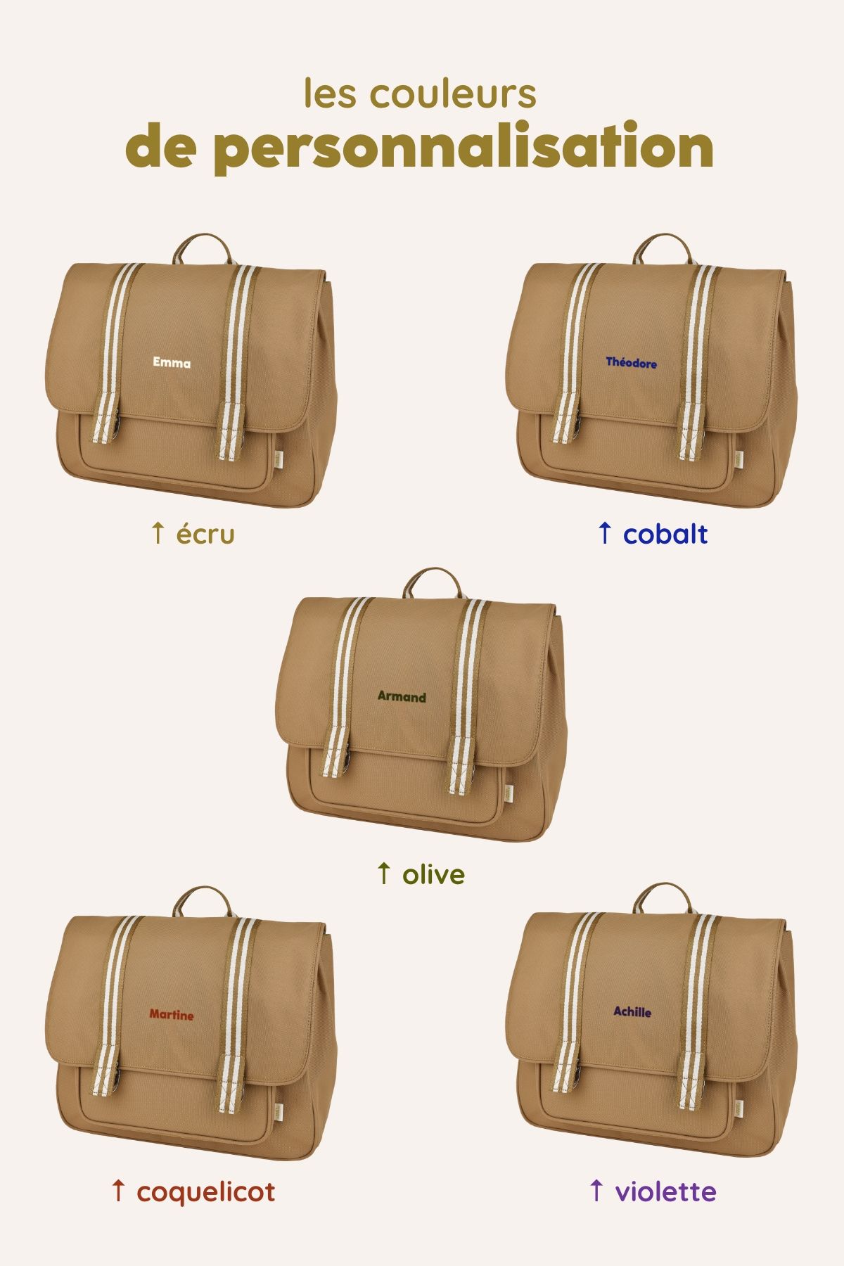 cartera escolar de primaria personalizable para niños