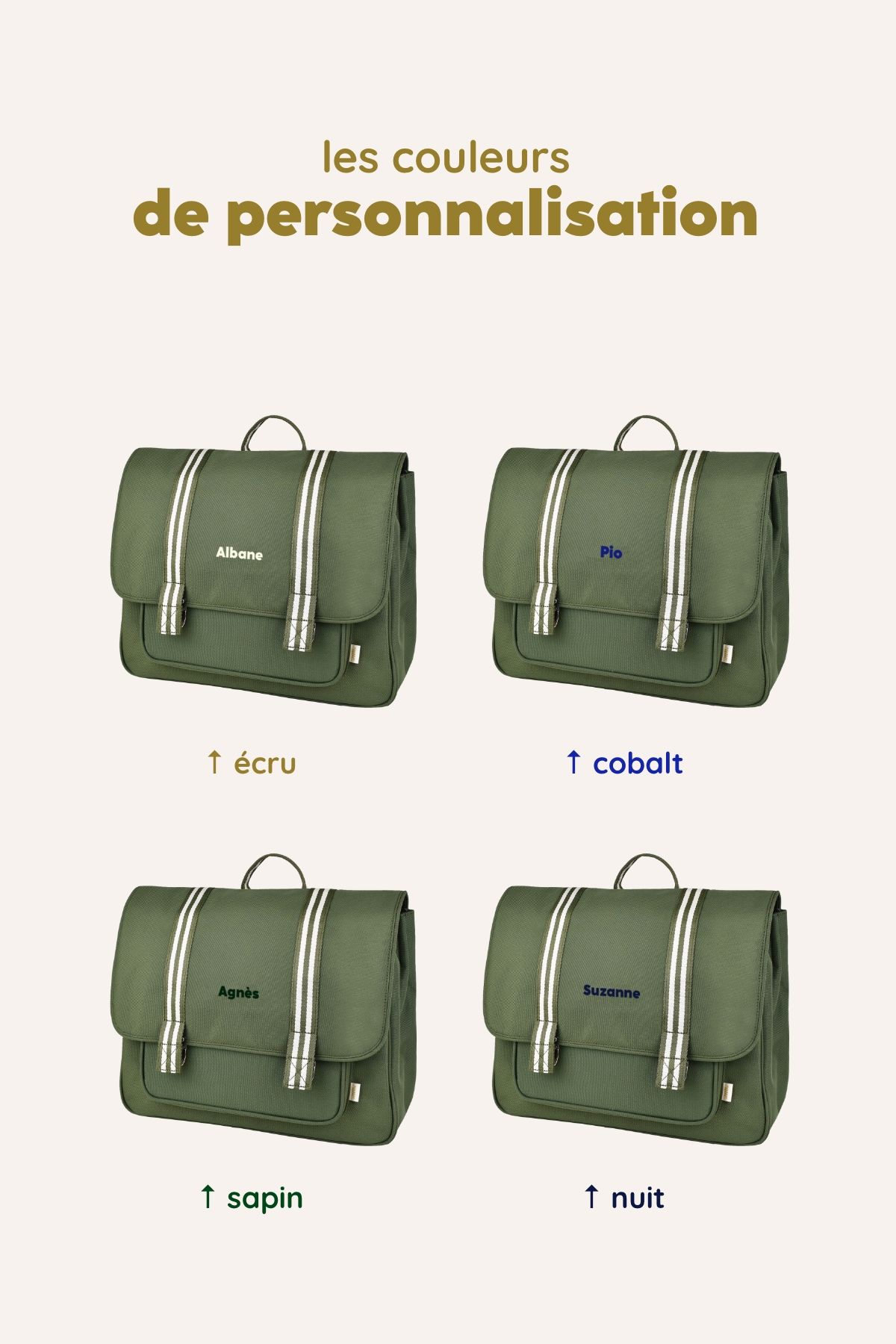 cartera escolar de primaria personalizable para niños