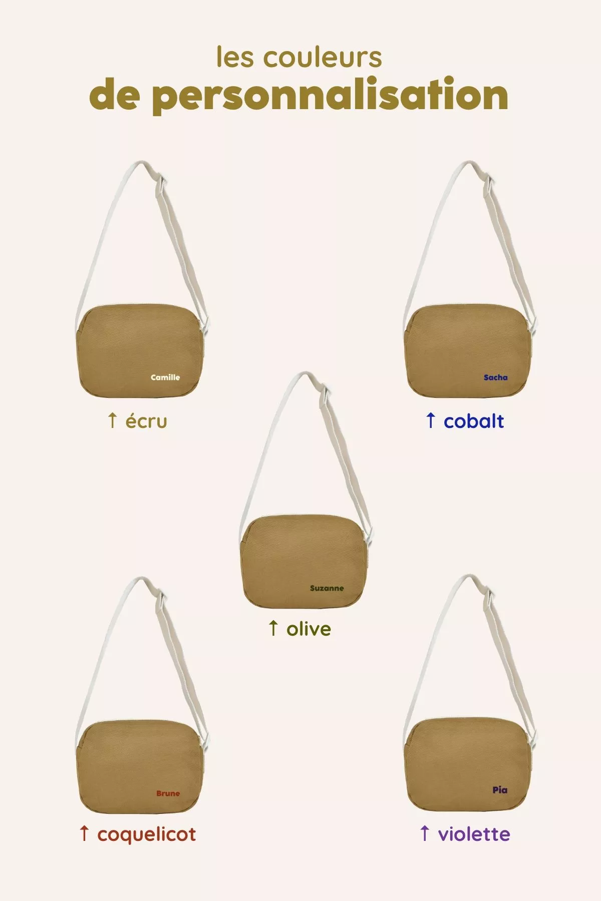 personalizable children's shoulder bag for little girls