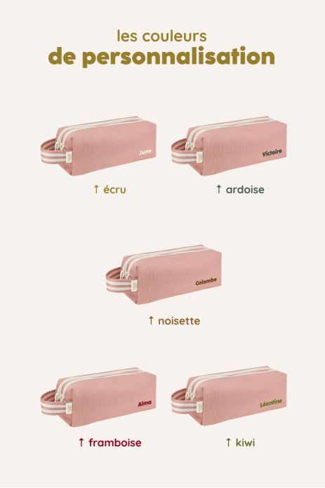 estuche de lápices para niños personalizable con doble compartimento con cremallera