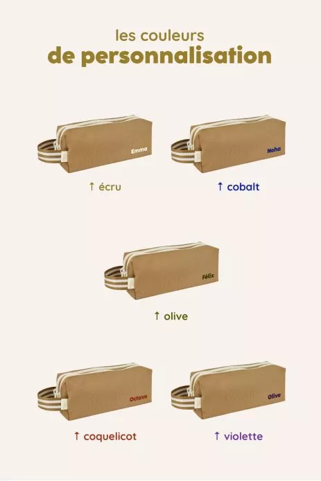 estuche de lápices para niños personalizable con doble compartimento con cremallera
