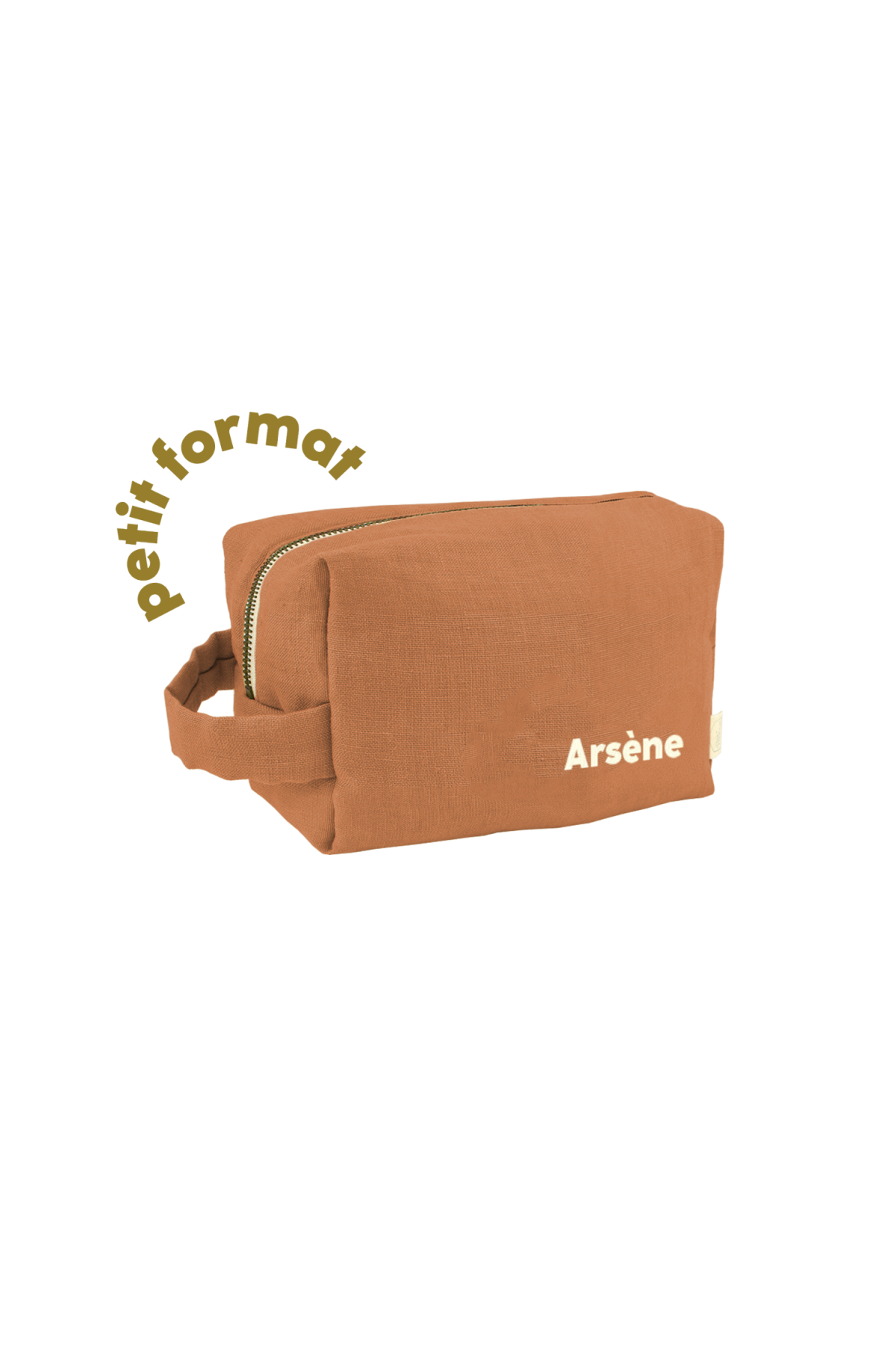 small personalized linen toiletry bag for children and adults