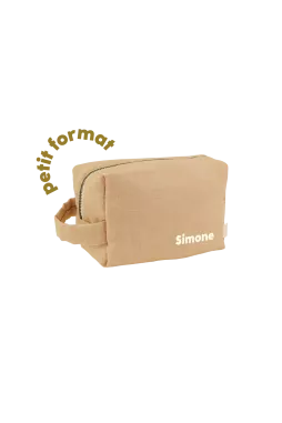 small personalized linen toiletry bag for children and adults