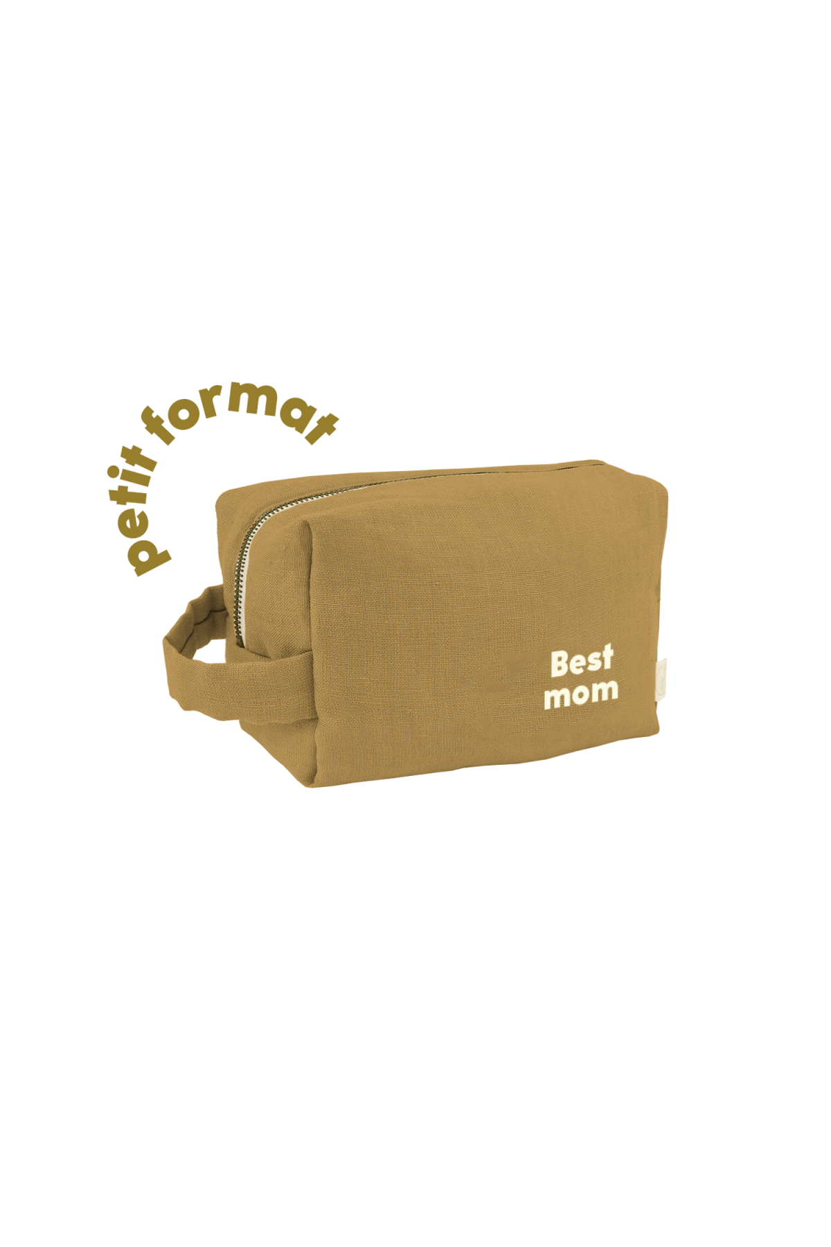petite trousse de toilette en lin personnalisable pour enfant adulte