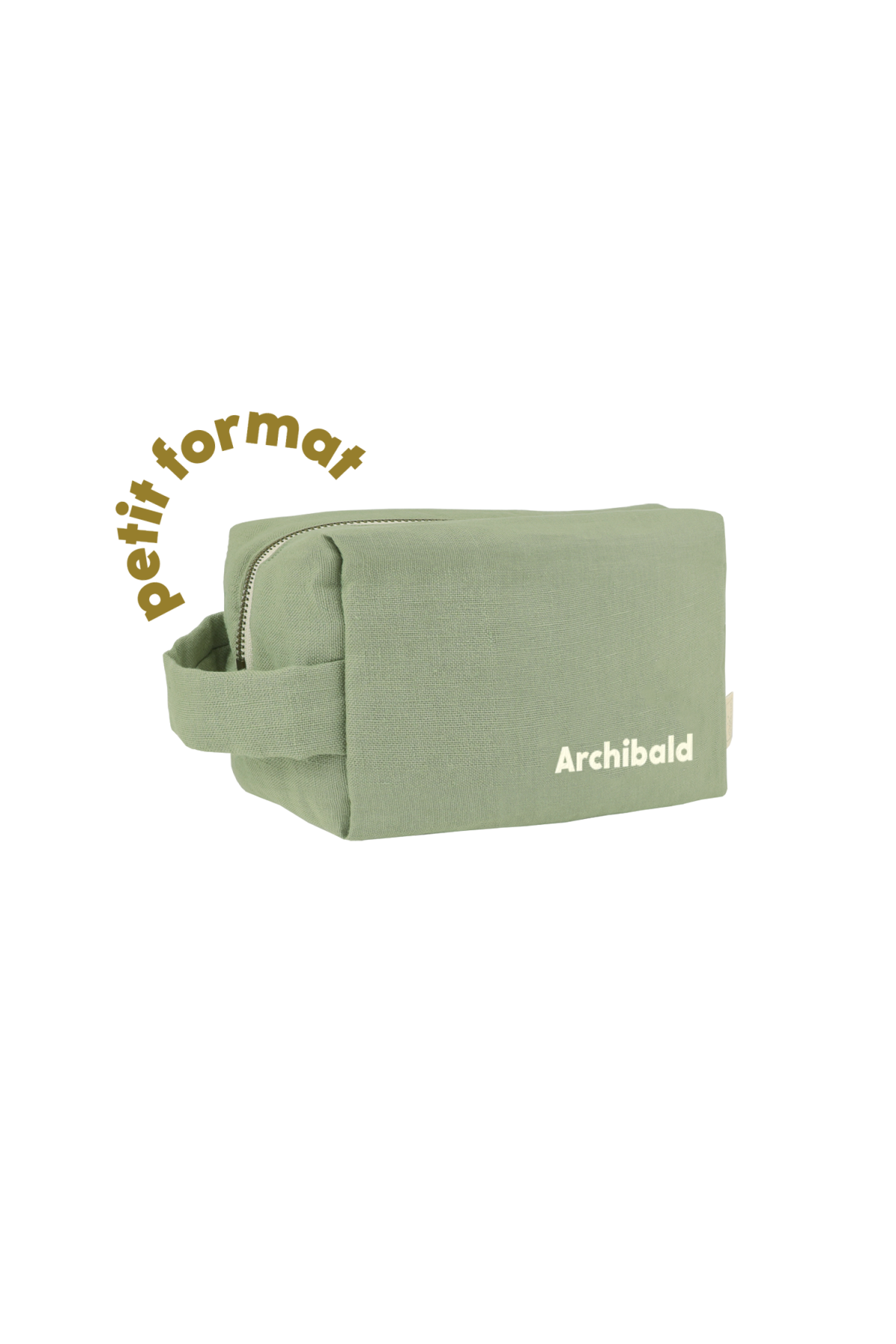 petite trousse de toilette en lin personnalisable pour enfant adulte