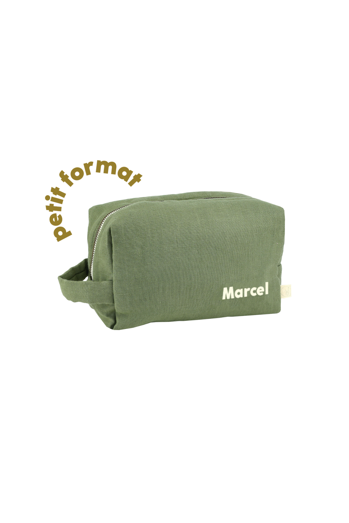 small personalized linen toiletry bag for children and adults