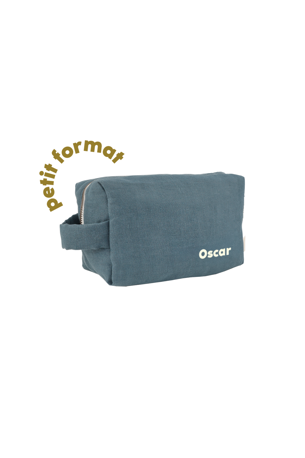 pequeño neceser de lino personalizable para niño adulto