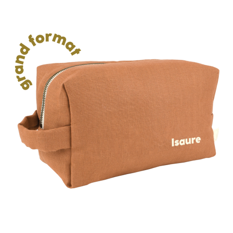 gran neceser con bolsillos interiores de lino personalizable niño adulto