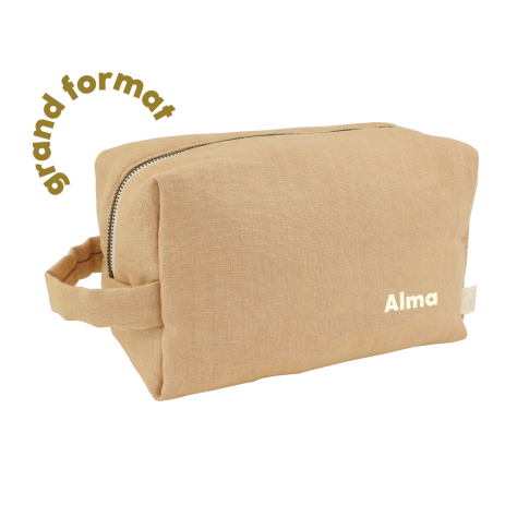 gran neceser con bolsillos interiores de lino personalizable niño adulto