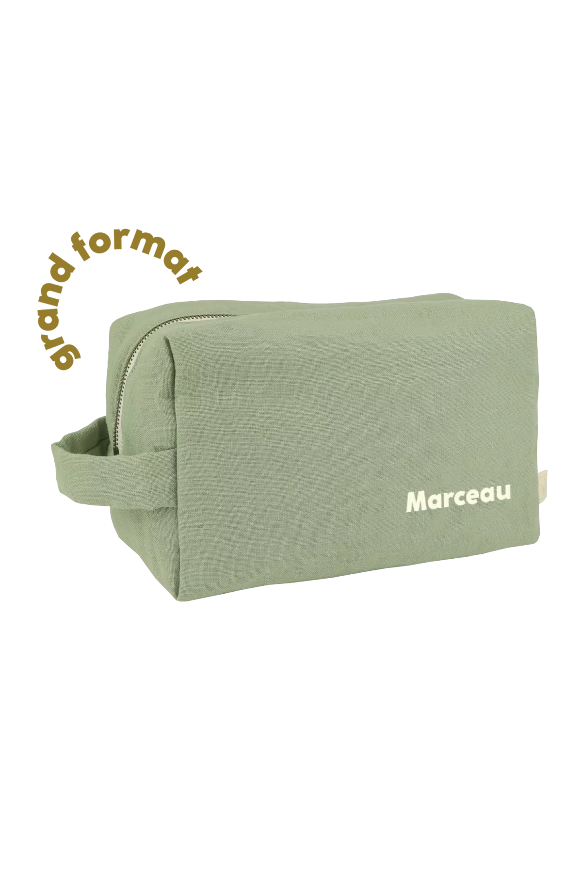 grande trousse de toilette avec des poches intérieures en lin personnalisable enfant adulte