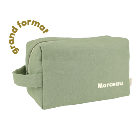 gran neceser con bolsillos interiores de lino personalizable niño adulto