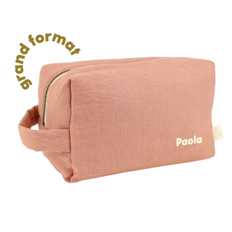 gran neceser con bolsillos interiores de lino personalizable niño adulto