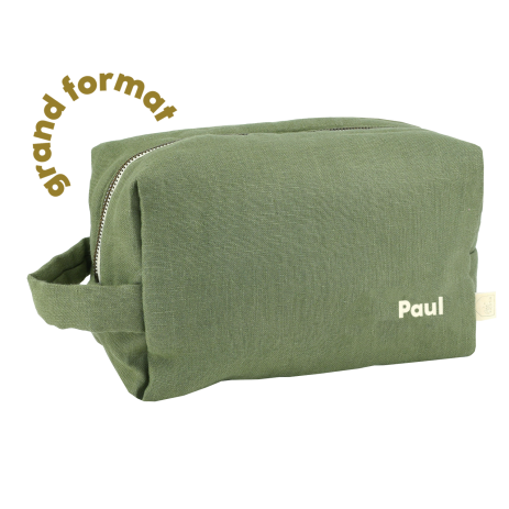 gran neceser con bolsillos interiores de lino personalizable niño adulto