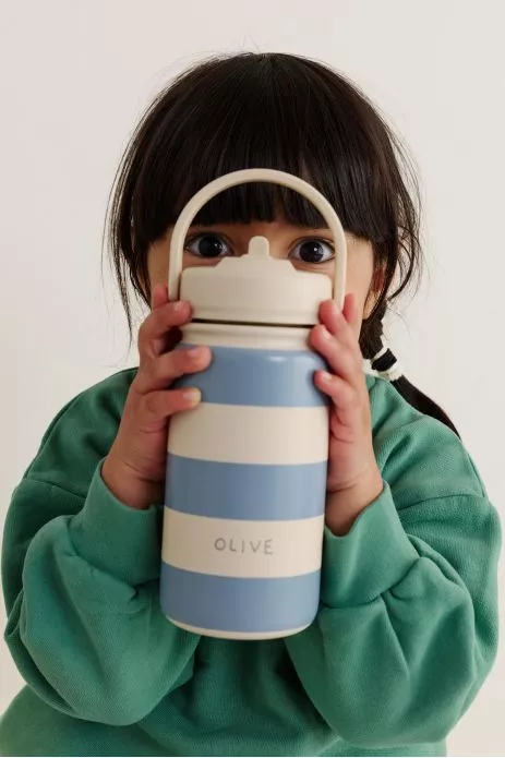 jolie gourde à rayures enfant personnalisable