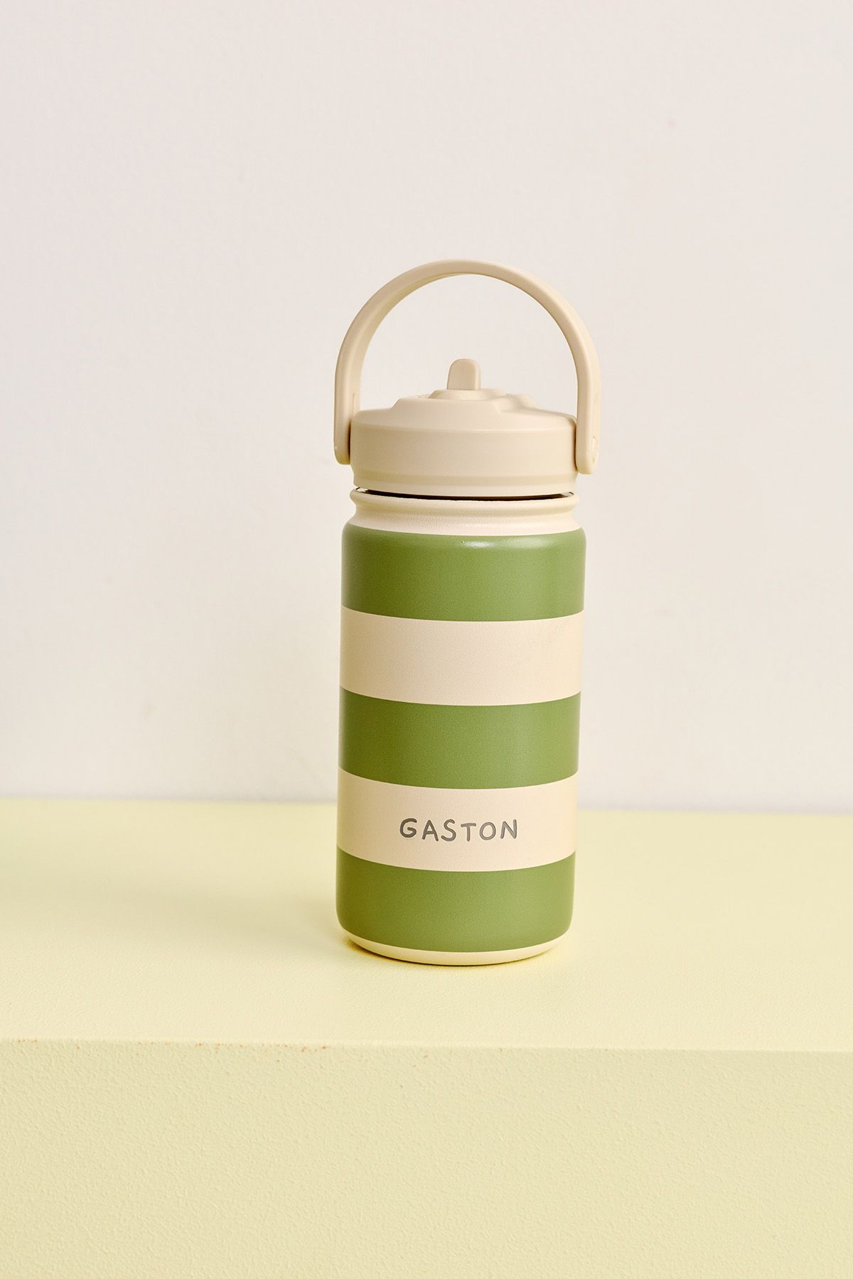 bonita cantimplora de rayas infantil personalizable