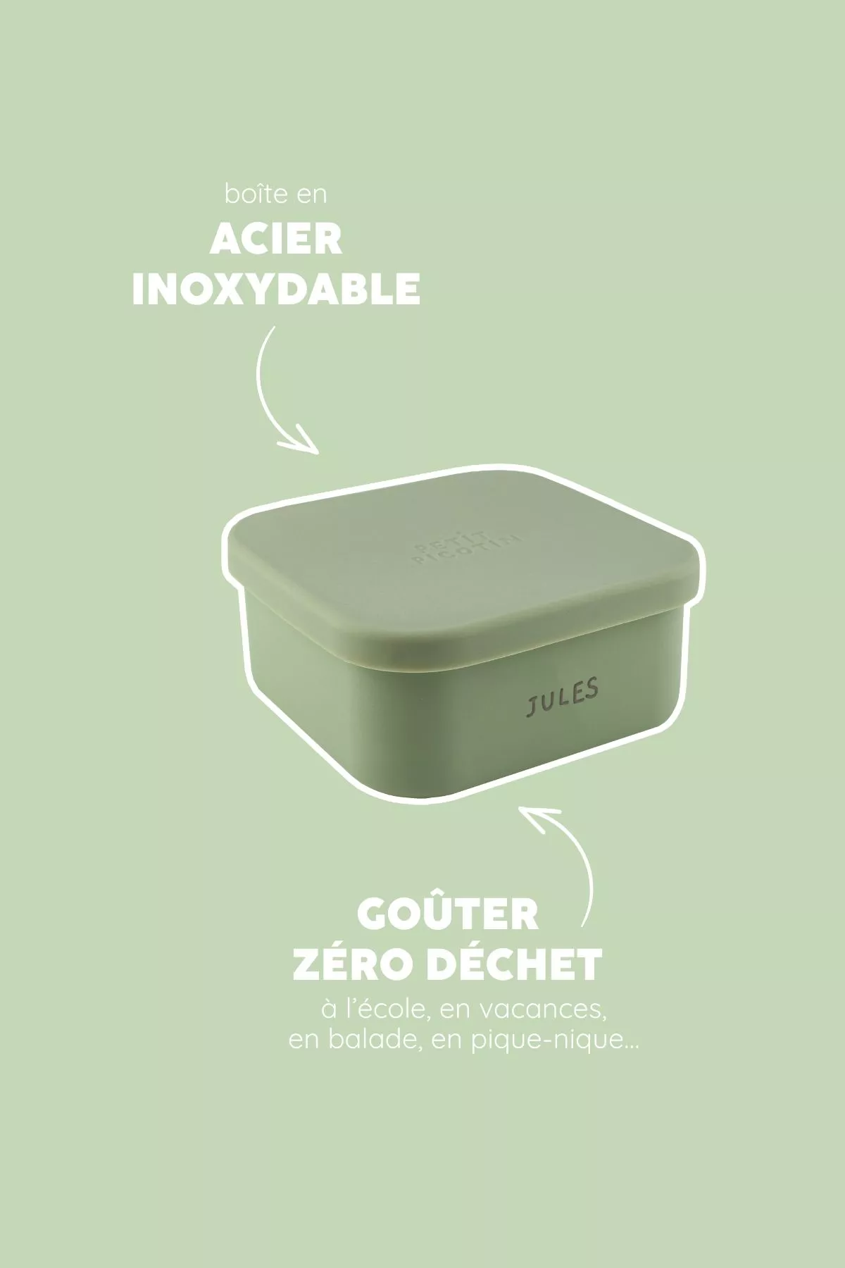 jolie boîte à gouter personnalisable enfant