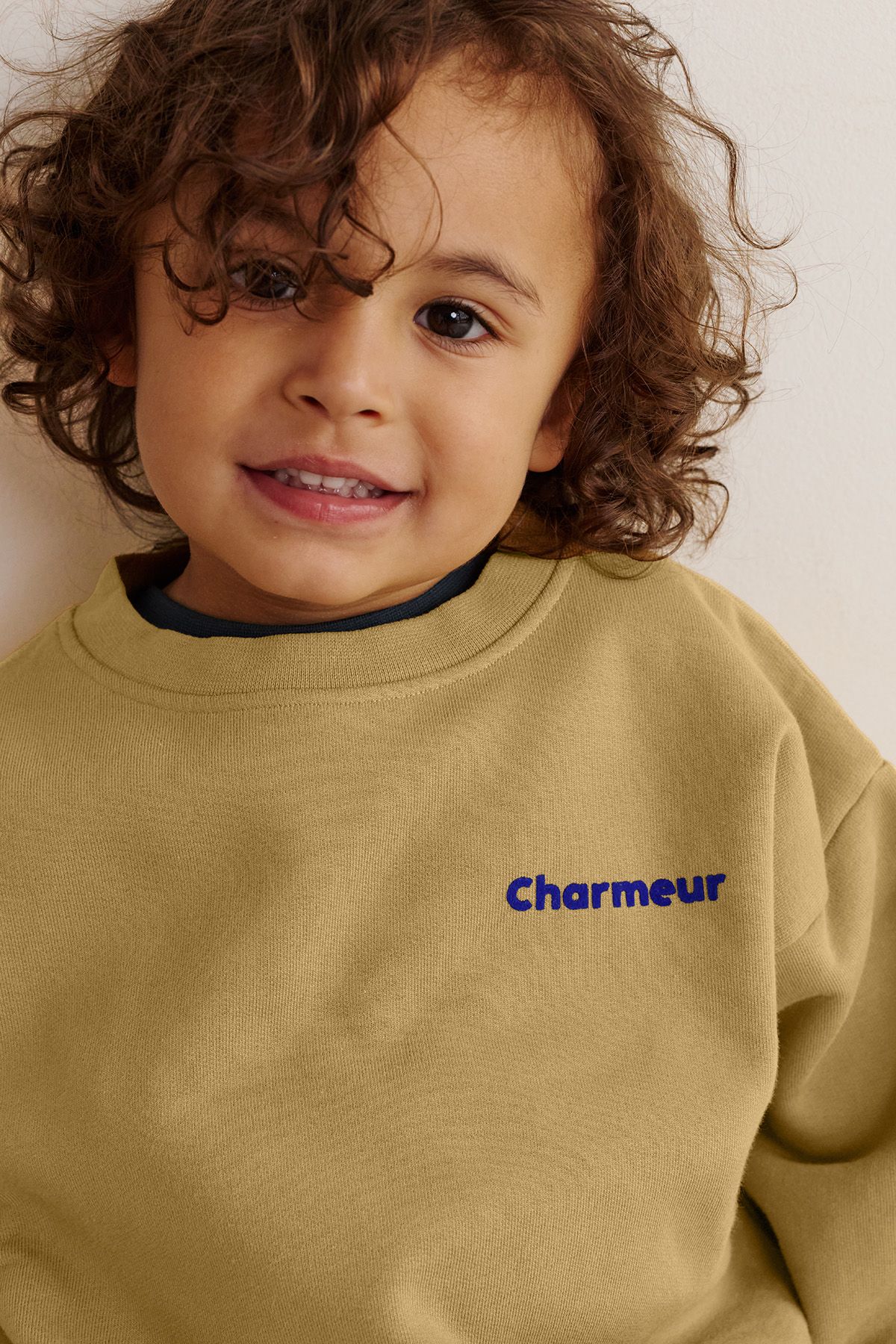 bonita sudadera infantil de algodón mixto liso personalizable