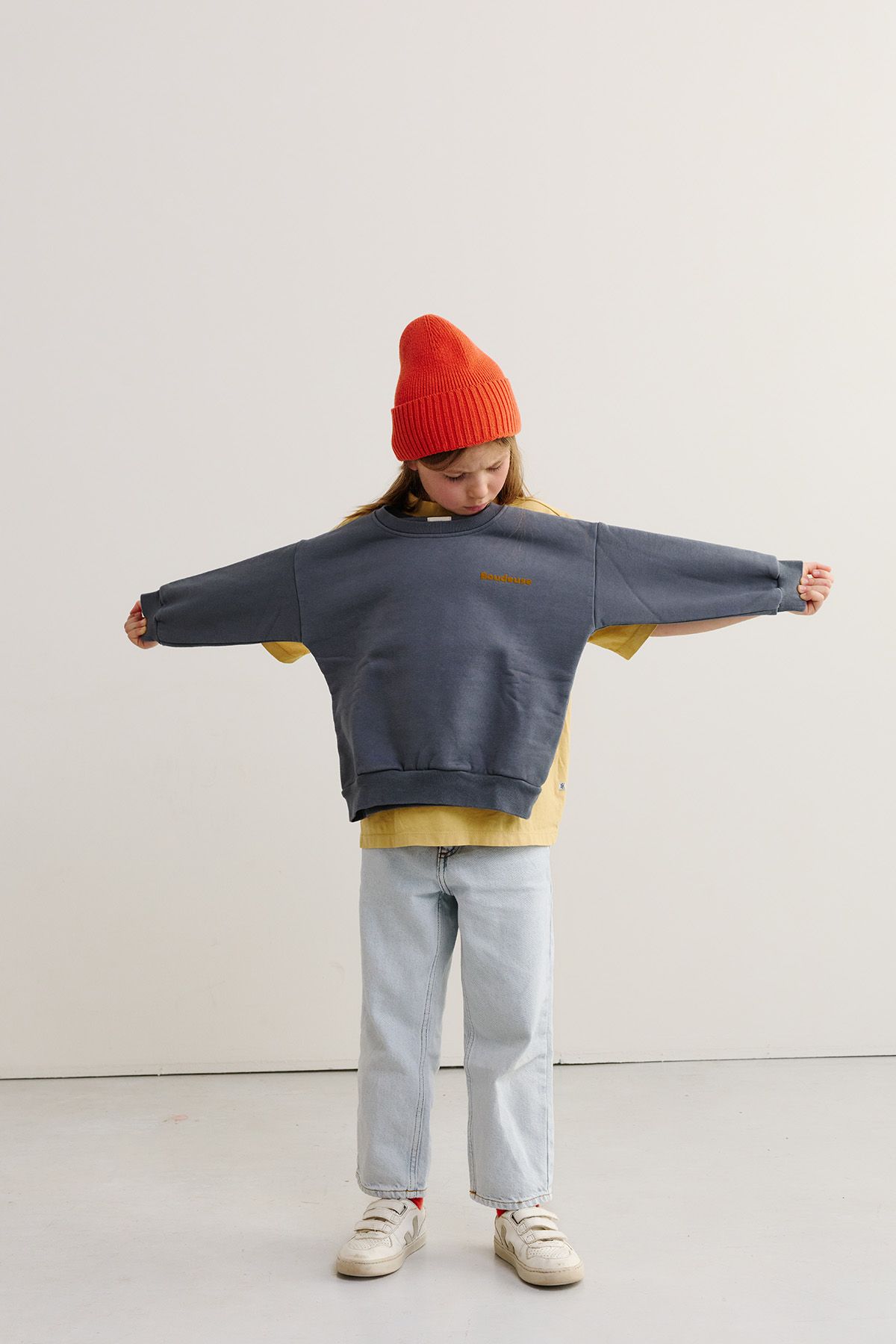 cute unisex plain cotton child sweatshirt, personalizable