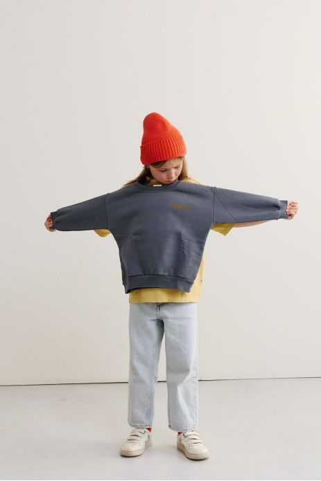 bonita sudadera infantil de algodón mixto liso personalizable