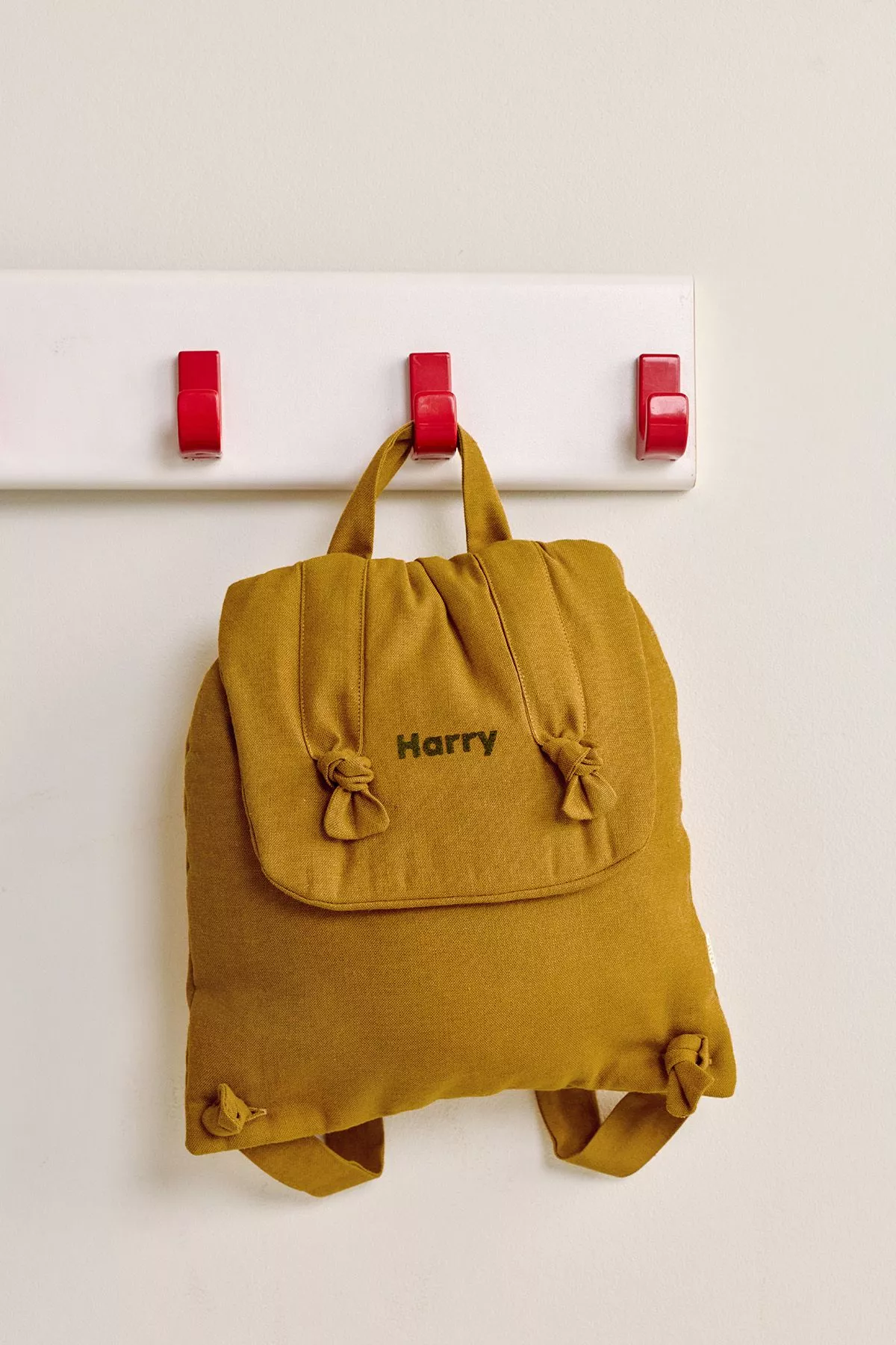 mochila para bebé de lino personalizable regalo nacimiento guardería escuela infantil