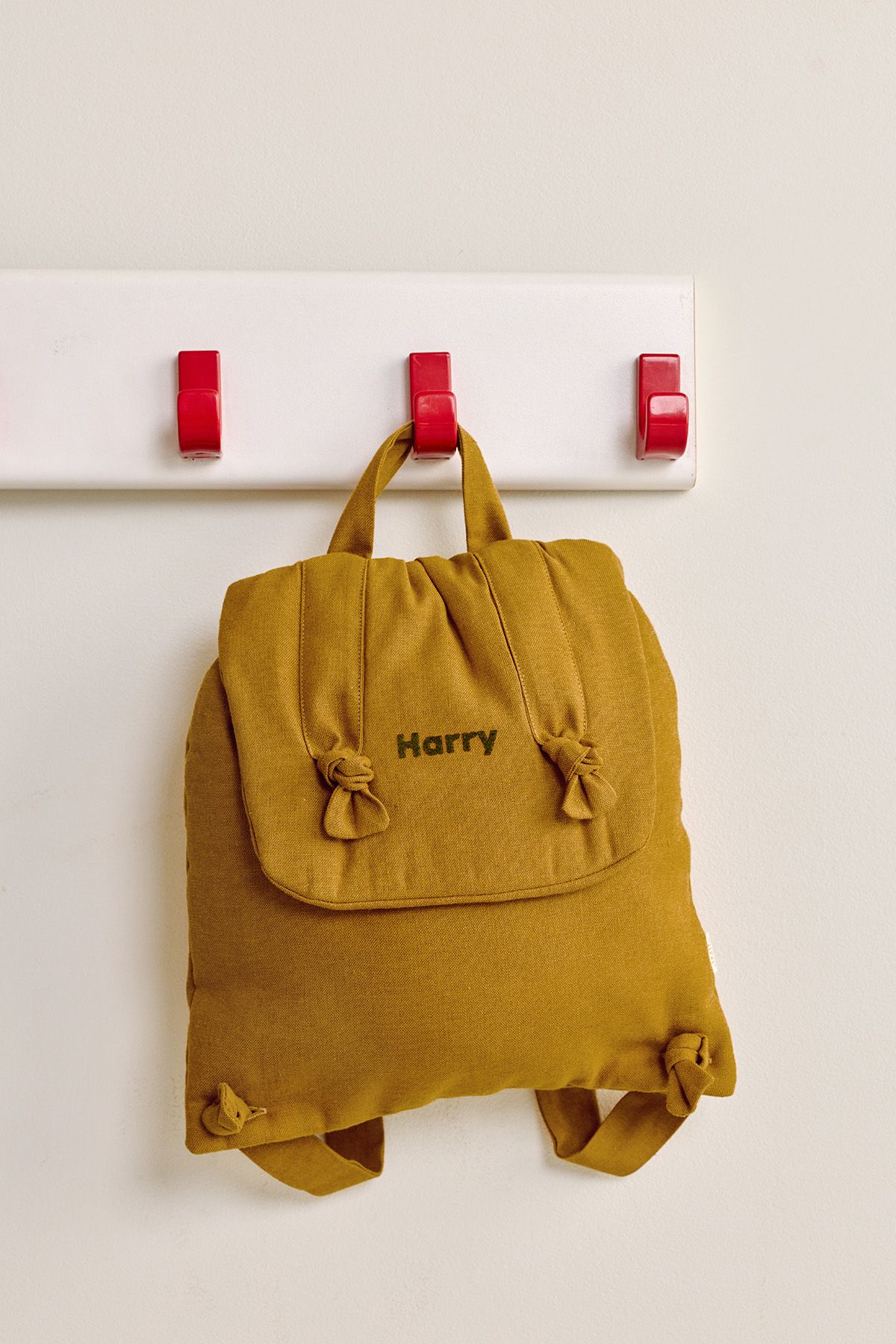 sac à dos bébé en lin personnalisable cadeau naissance crèche école maternelle