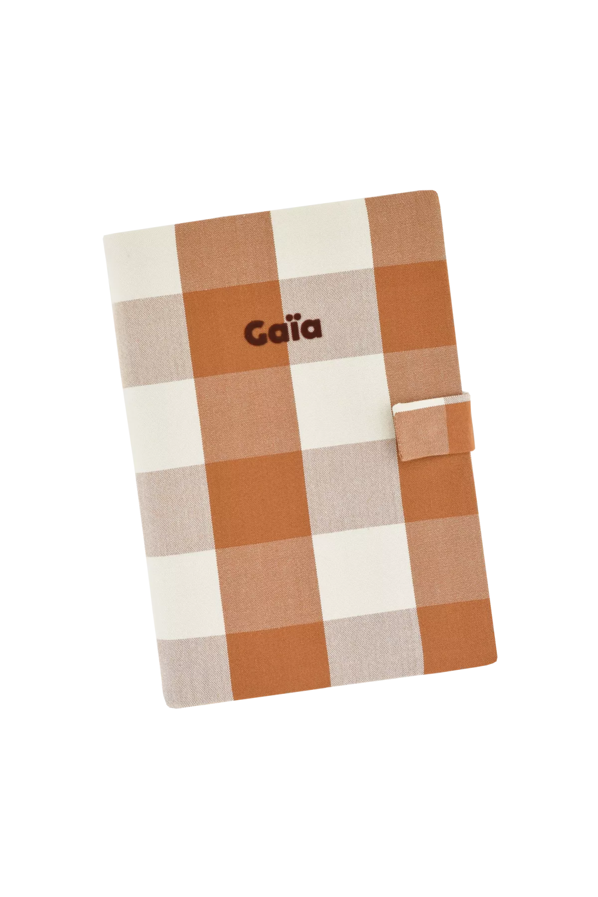 protège carnet de santé à carreaux pour bébé personnalisable