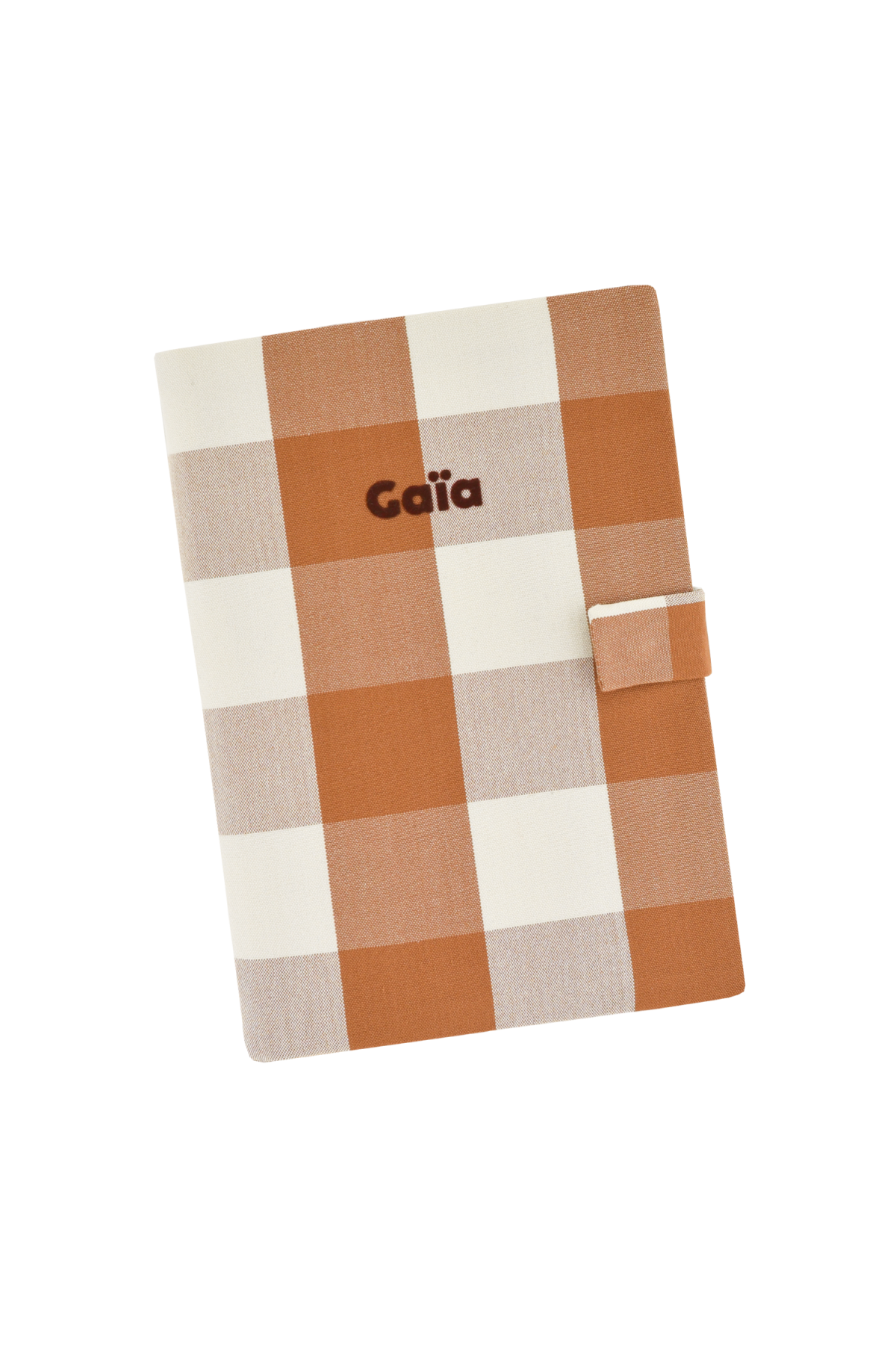 personalizable checkered baby health record book cover