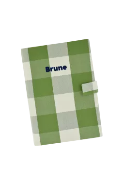 funda para cartilla de salud a cuadros para bebé personalizable