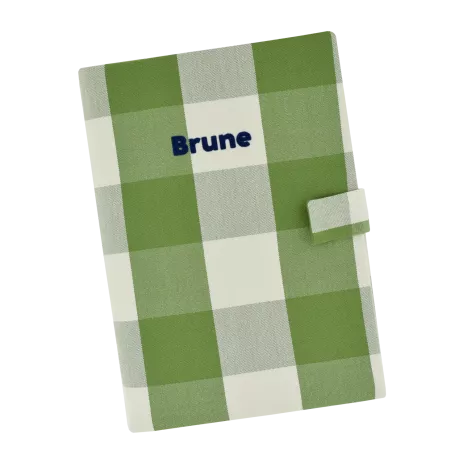 protège carnet de santé à carreaux pour bébé personnalisable
