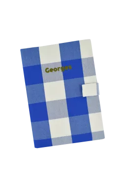 protège carnet de santé à carreaux pour bébé personnalisable