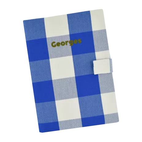 funda para cartilla de salud a cuadros para bebé personalizable