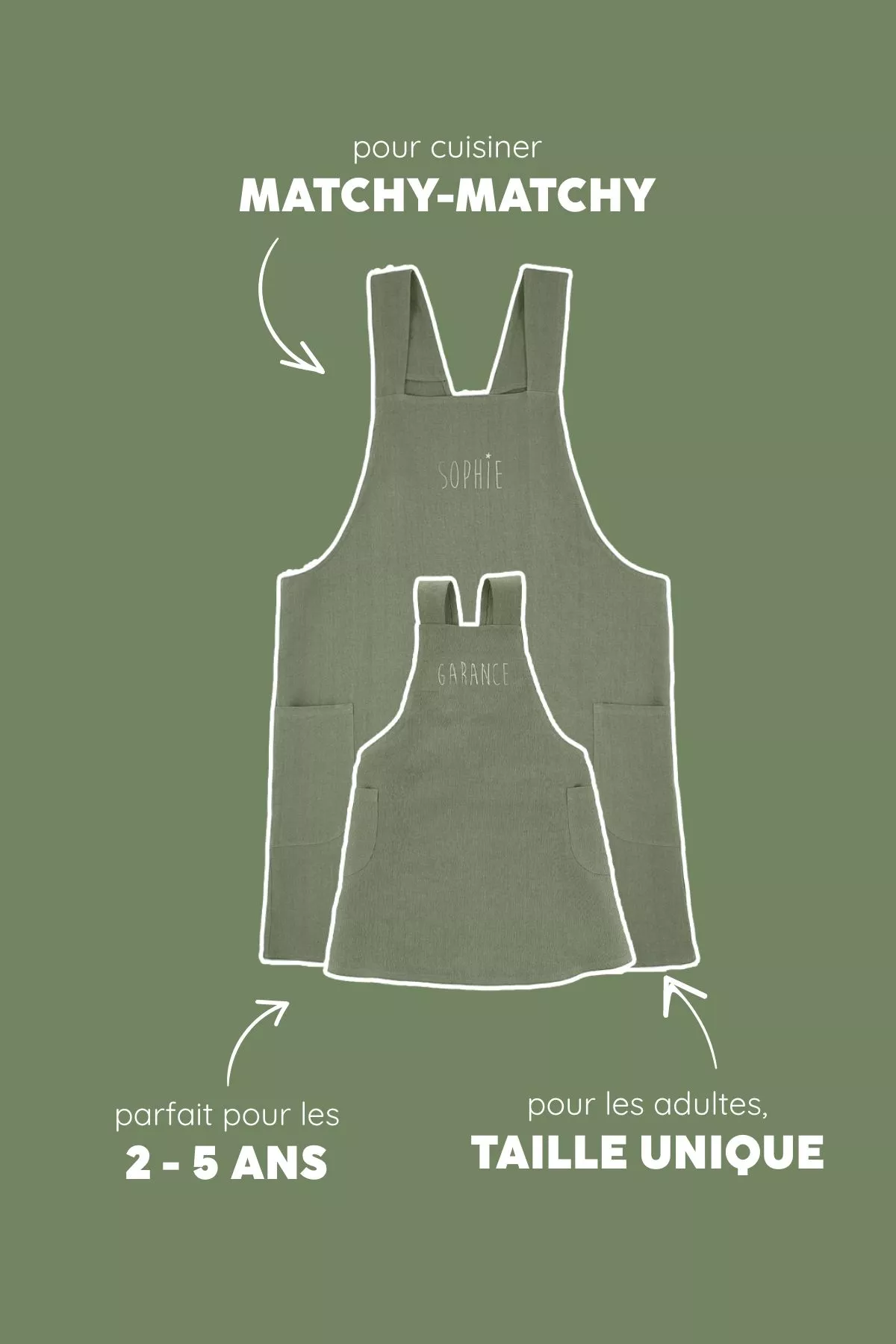 personalized adult kitchen apron - plain and in linen