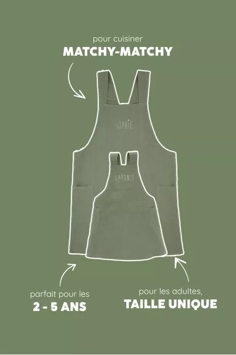 personalized adult kitchen apron - plain and in linen
