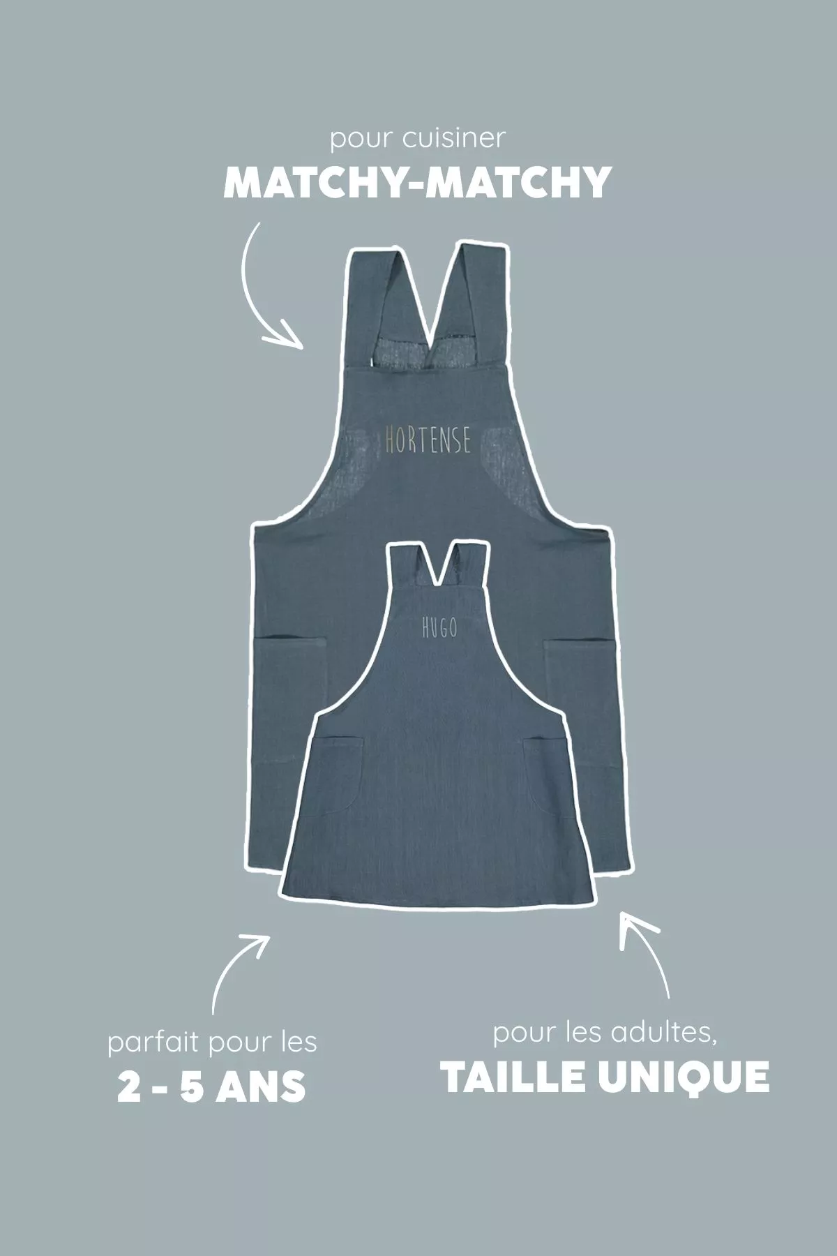 personalized adult kitchen apron - plain and in linen