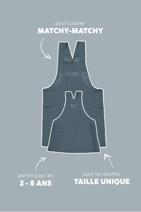 tablier de cuisine adulte personnalisé - uni et en lin