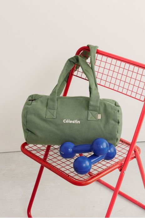 personalizable children's sports bag in thick cotton with zip