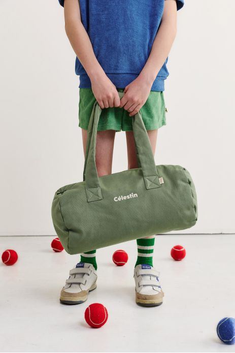 personalizable children's sports bag in thick cotton with zip