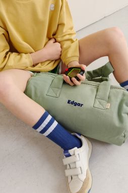personalizable children's sports bag in thick cotton with zip