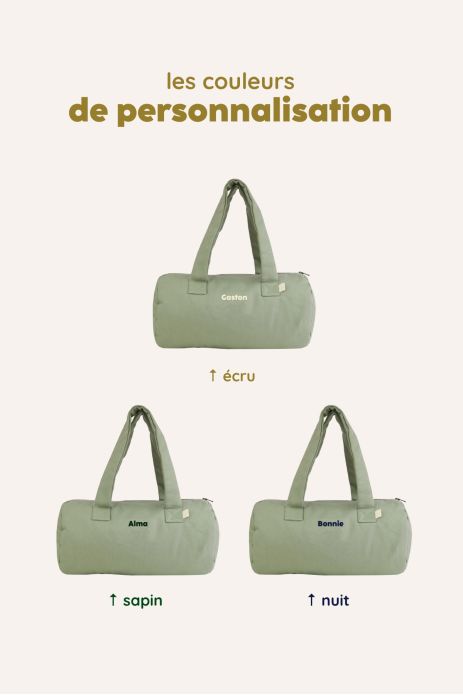 bolsa de deporte infantil personalizable en algodón grueso y con cremallera