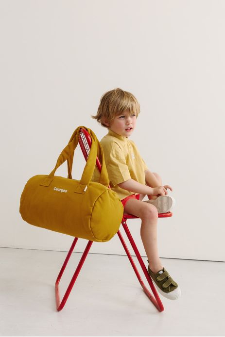 personalizable children's sports bag in thick cotton with zip