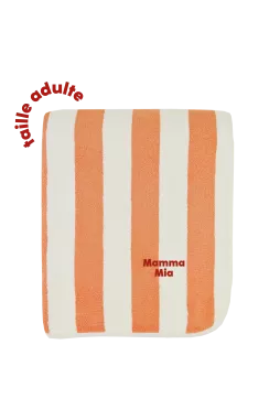 large striped adult bath towel for beach pool bath