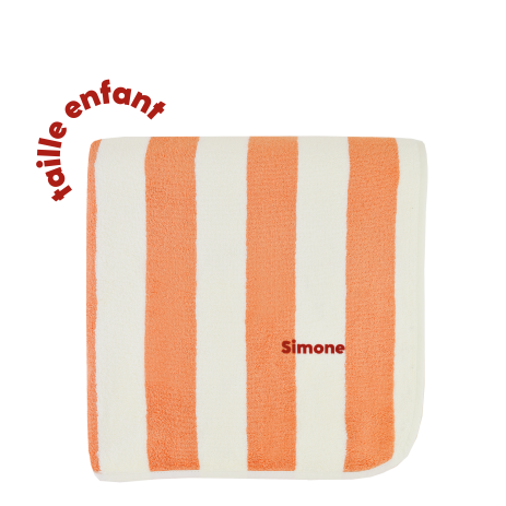 personalized striped terry cloth bath towel for children
