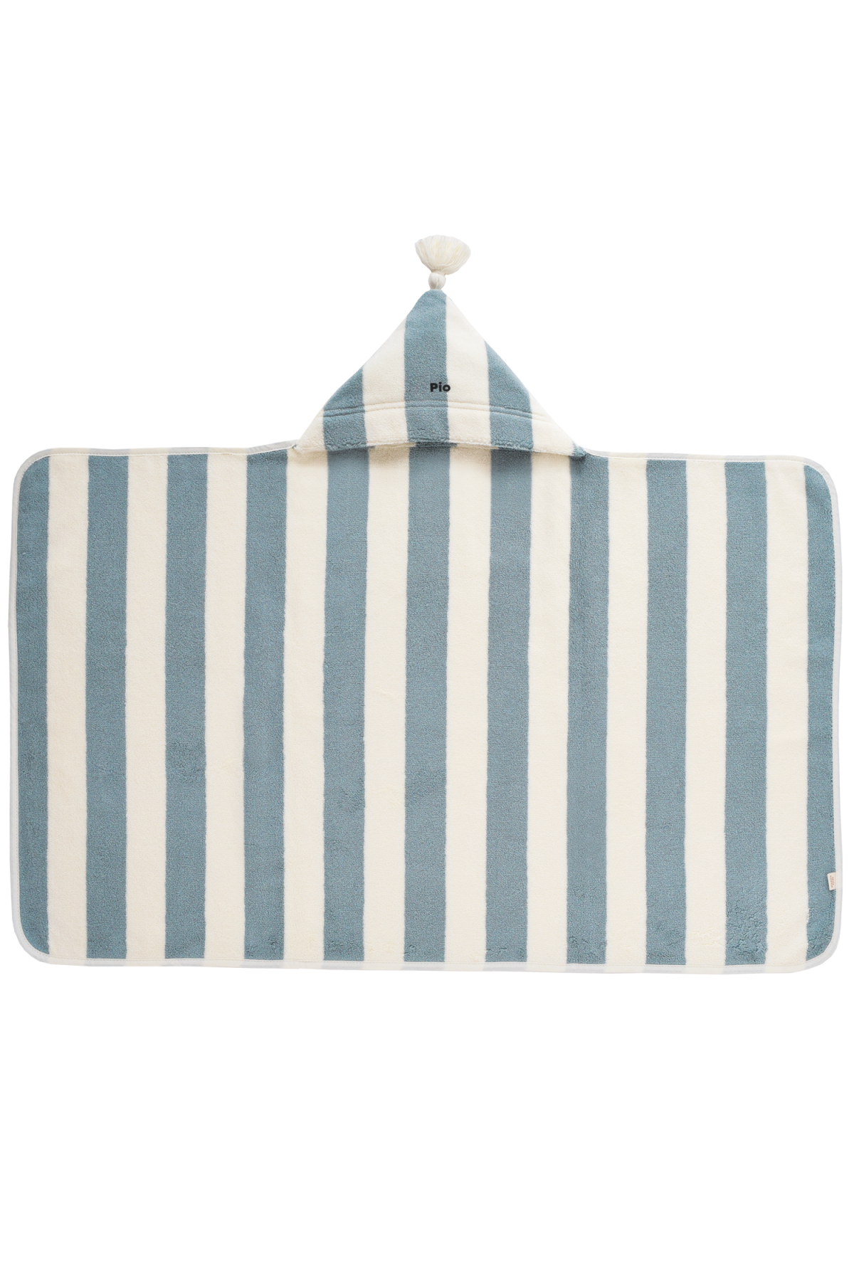 capa de baño bebé de esponja a rayas y personalizable
