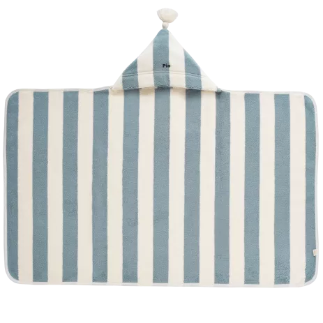cape de bain bébé éponge à rayures et personnalisable