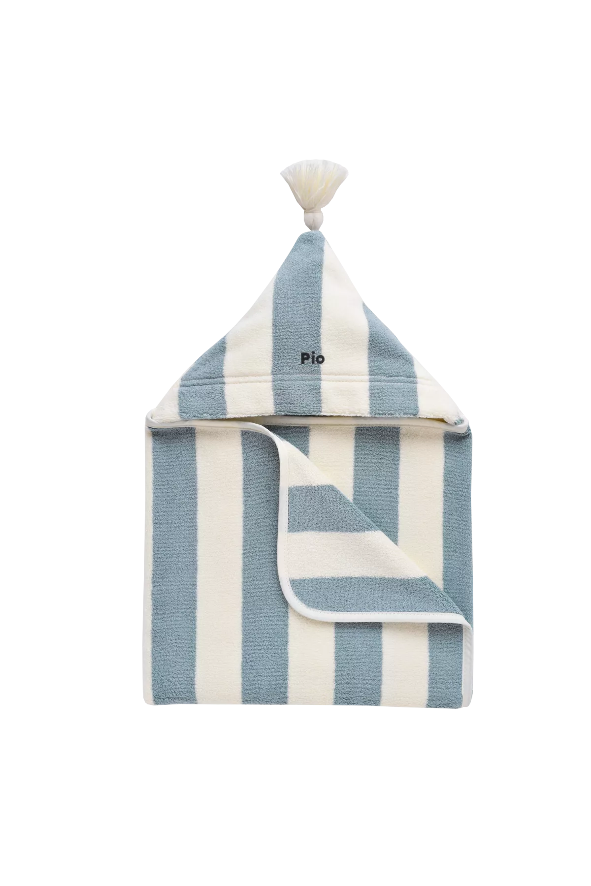 personalized striped terry cloth baby bath cape