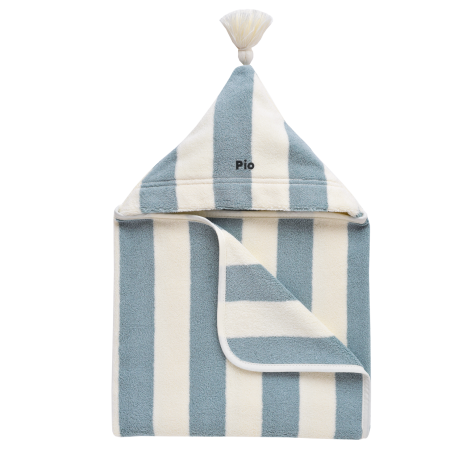 personalized striped terry cloth baby bath cape