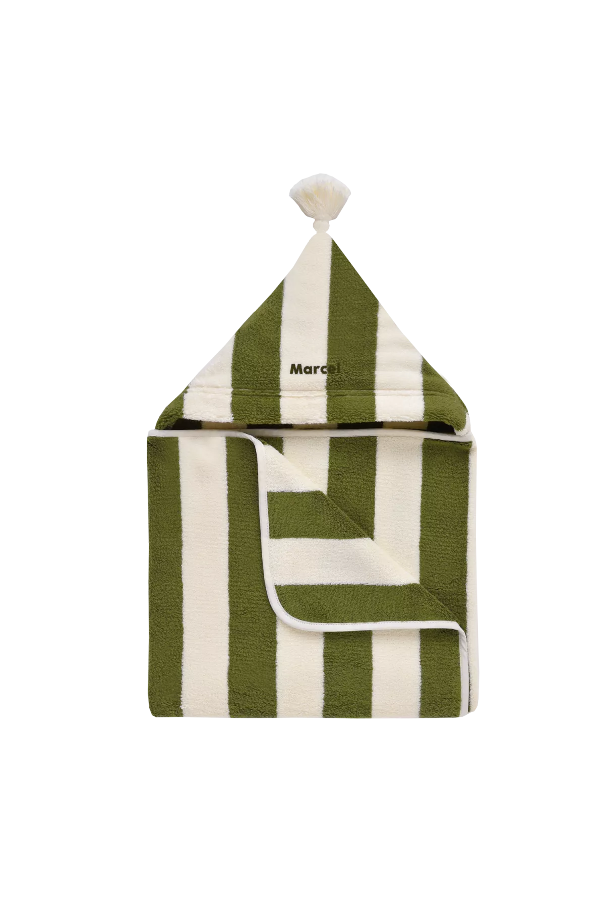 personalized striped terry cloth baby bath cape