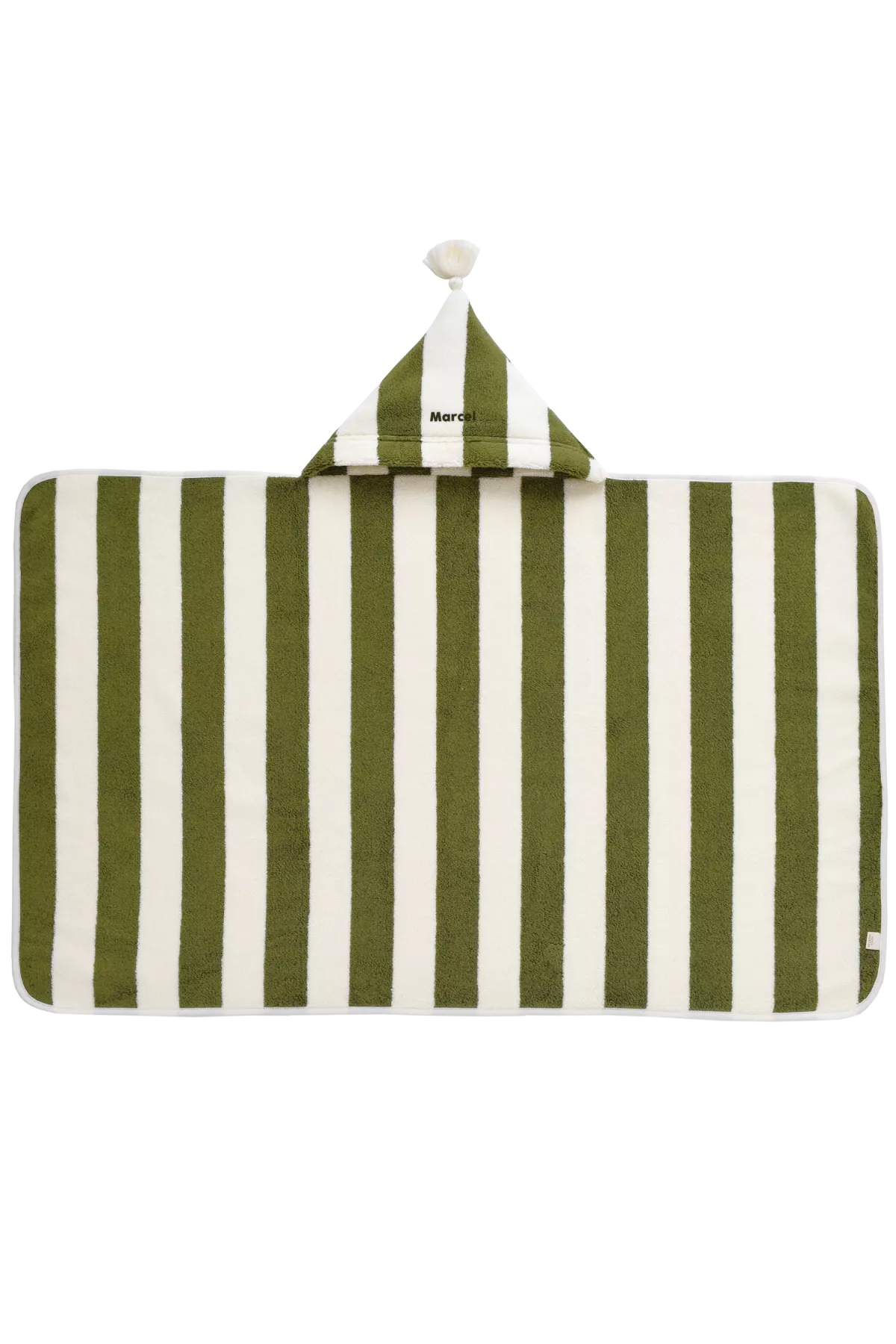 capa de baño bebé de esponja a rayas y personalizable